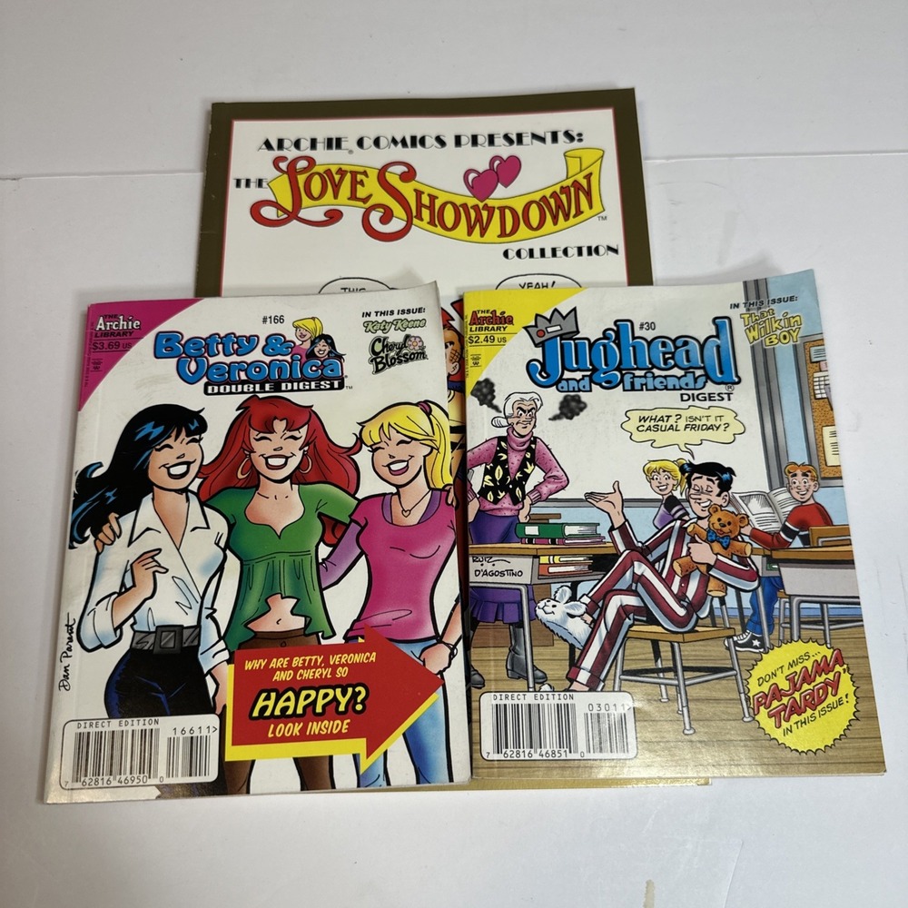 Lot of 3 Archie Comics Presents: The Love Showdown, Jughead, Betty& Veronica